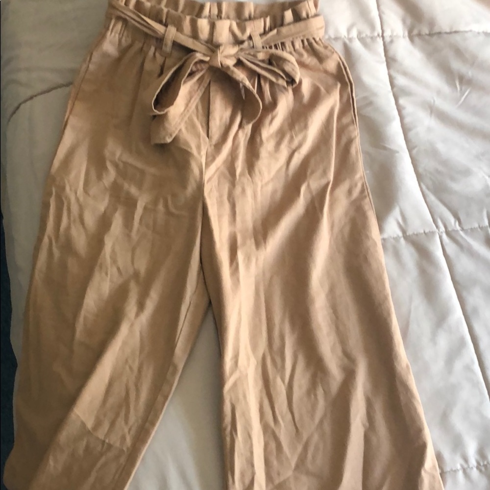 Flare palazzo pants with bow